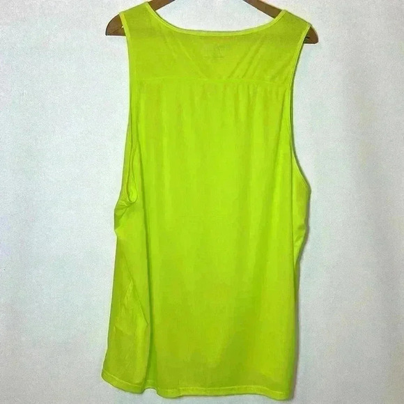 Urbest 2XL Bright Lime Green/Yellow Plus Size Women's Athletic Tank Top Run Lift - Picture 2 of 5